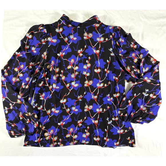 Ted Baker Ooma Floral Top US 10 Open Back Tie Neck Going Out Preppy Contemporary - Picture 4 of 7